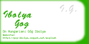 ibolya gog business card