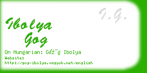 ibolya gog business card